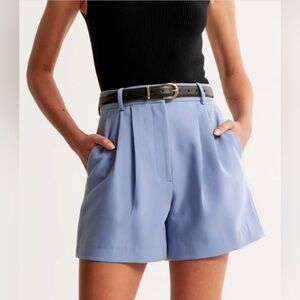 Abercrombie High Rise Tailored Trouser Short Blue Purple Size 25